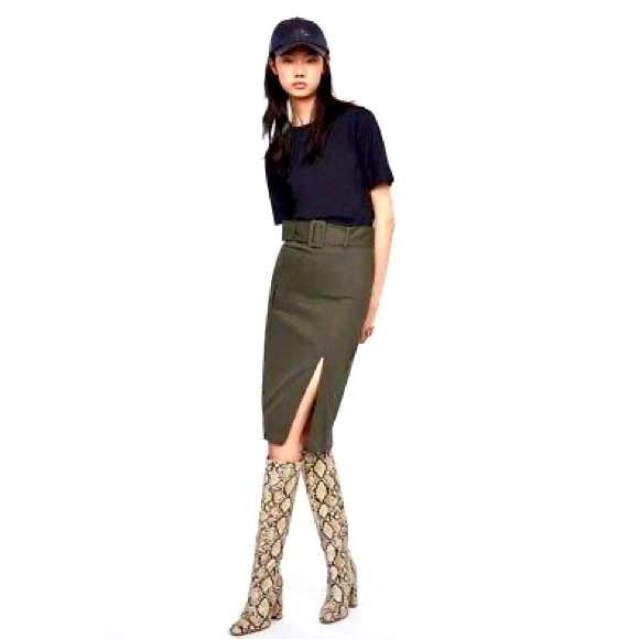 🔥🔥NWOT ZARA DRESS WITH CONTRASTING BELT 🔥🔥‼️🔥🔥 - Picture 1 of 4
